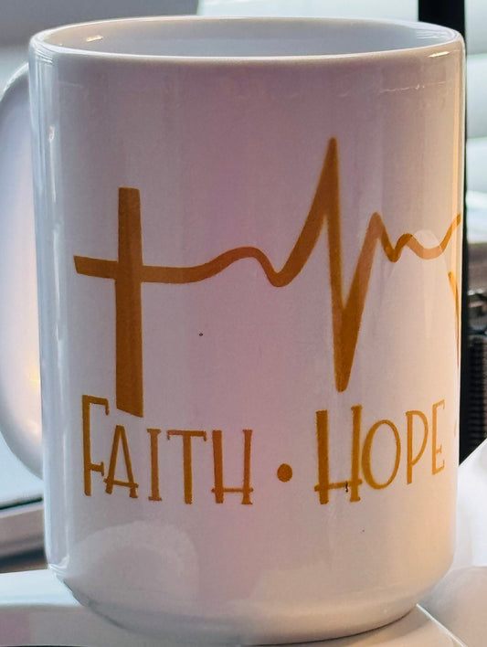 15 oz Faith Hope Love Mug image 0